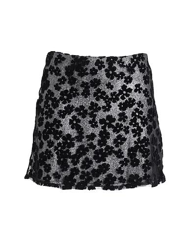 Black Mini skirt Topshop floral metallic layered mini skirt 