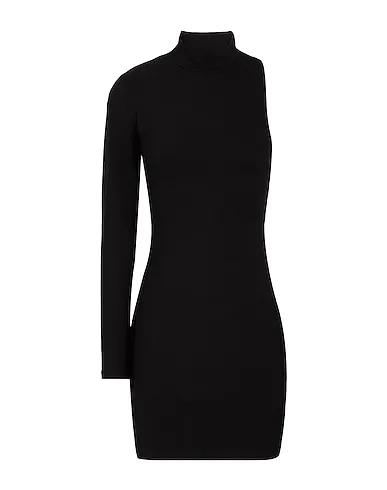 Black One-shoulder dress CUT-OUT ASYMMETRIC MINI DRESS

