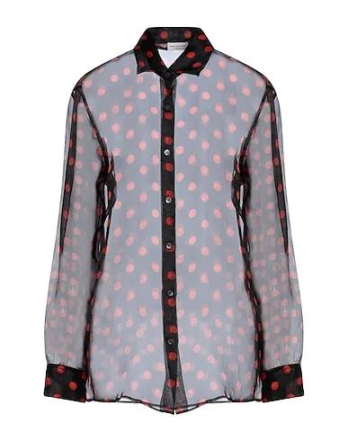 Black Organza Patterned shirts & blouses