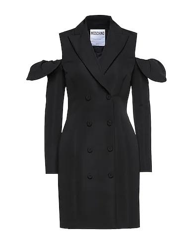 Black Plain weave Blazer dress