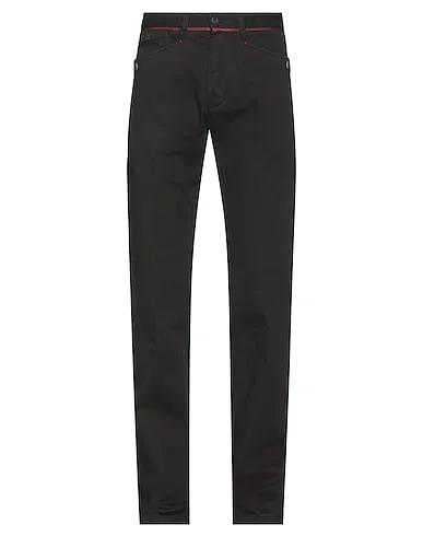 Black Plain weave Casual pants