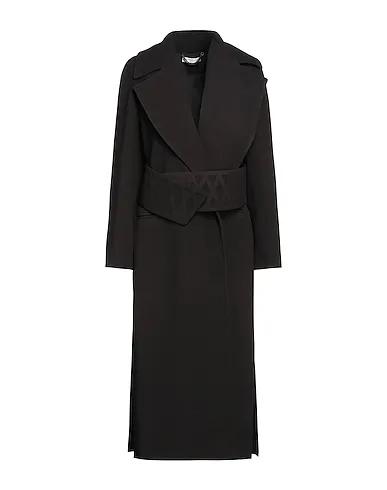 Black Plain weave Coat