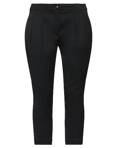 Black Plain weave Cropped pants & culottes
