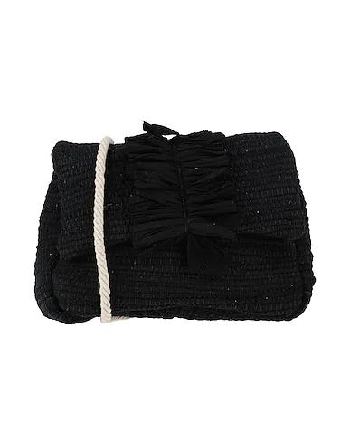 Black Plain weave Cross-body bags