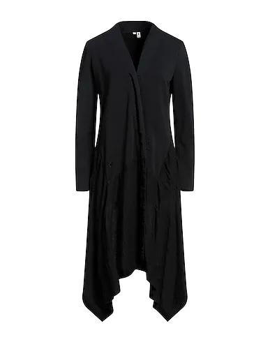 Black Plain weave Full-length jacket