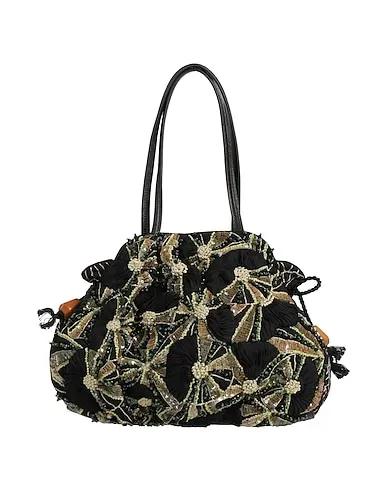 Black Plain weave Handbag
