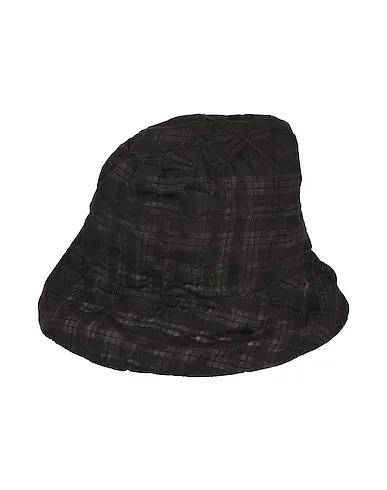 Black Plain weave Hat