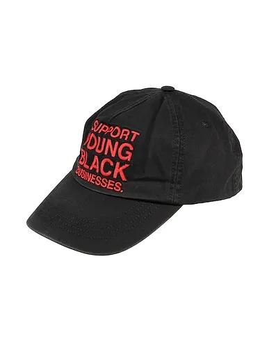 Black Plain weave Hat