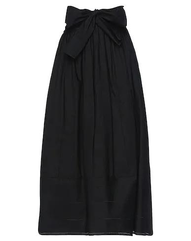Black Plain weave Maxi Skirts