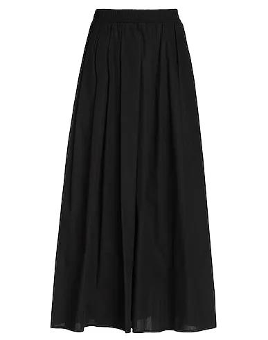 Black Plain weave Maxi Skirts ORGANIC COTTON MAXI SKIRT
