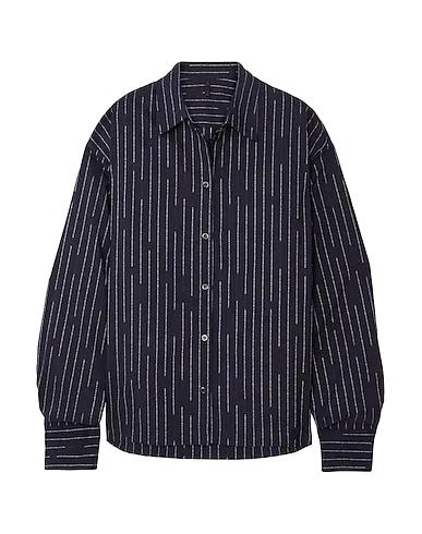 Black Plain weave Patterned shirts & blouses