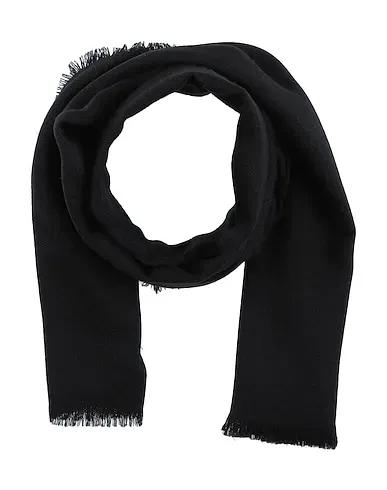 Black Plain weave Scarves and foulards