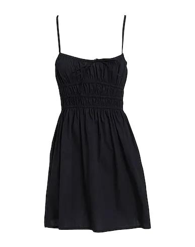 Black Plain weave Short dress ALBOA MINI DRESS
