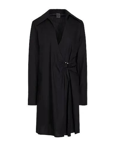 Black Plain weave Short dress ORGANIC COTTON TUNIC DRESS
