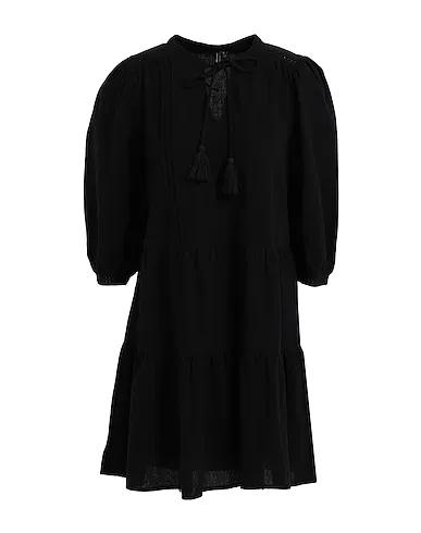 Black Plain weave Short dress VMPRETTY 3/4 TUNIC NOOS
