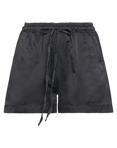 Black Plain weave Shorts & Bermuda