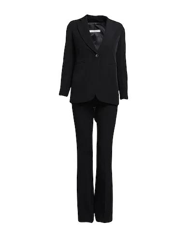 Black Plain weave Suit