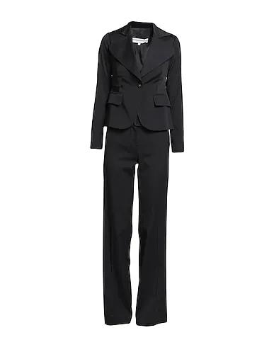 Black Plain weave Suit