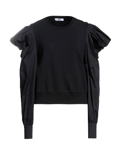 Black Plain weave Sweatshirt