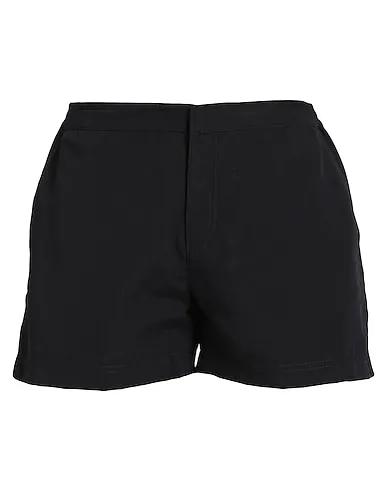 Black Plain weave Swim shorts