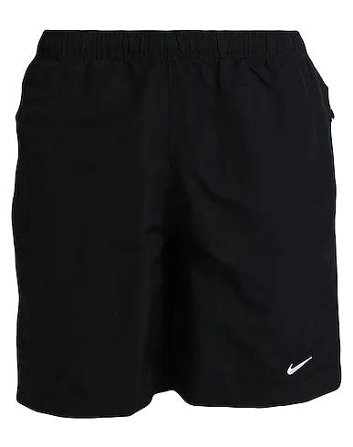 Black Plain weave Swim shorts