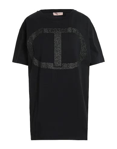 Black Plain weave T-shirt