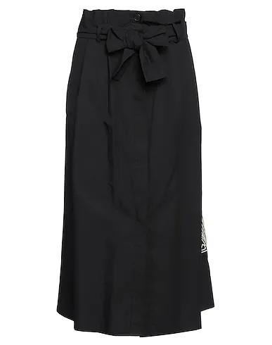 Black Poplin Maxi Skirts