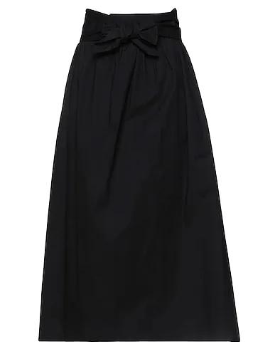 Black Poplin Maxi Skirts