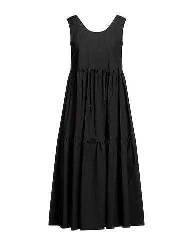 Black Poplin Midi dress