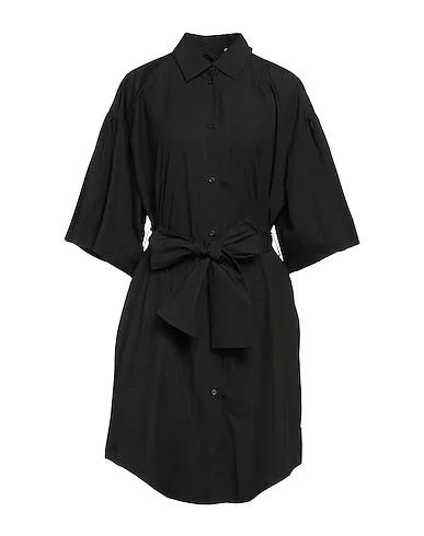 Black Poplin Shirt dress