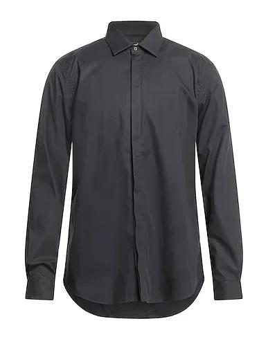 Black Poplin Solid color shirt