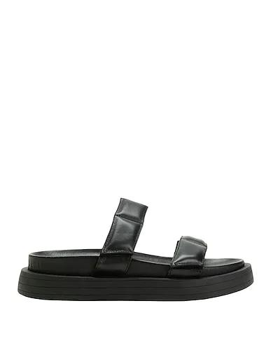 Black Sandals LEATHER PLATFOM SANDALS
