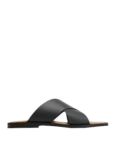 Black Sandals RUBBER CROSS-STRAP SANDAL
