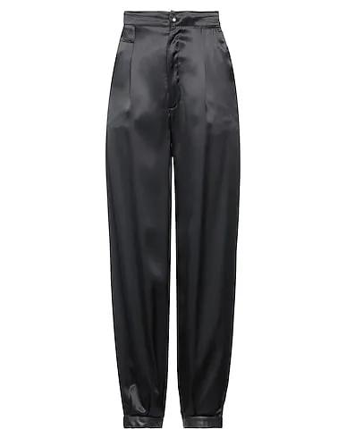 Black Satin Casual pants