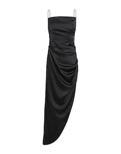 Black Satin Elegant dress ABITO IN RASO