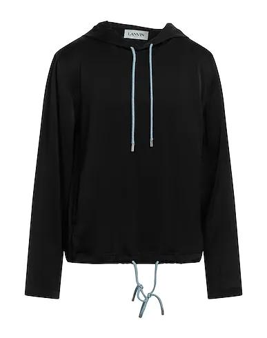 Black Satin Hooded sweatshirt