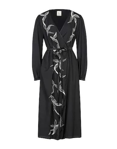 Black Satin Midi dress