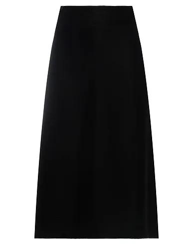Black Satin Midi skirt