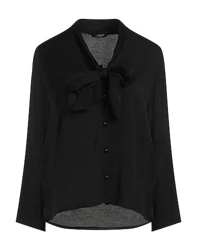 Black Satin Shirts & blouses with bow