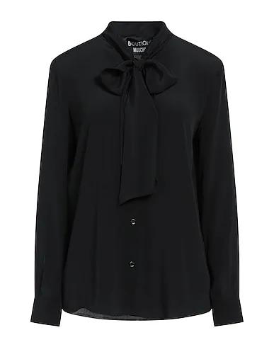 Black Satin Shirts & blouses with bow