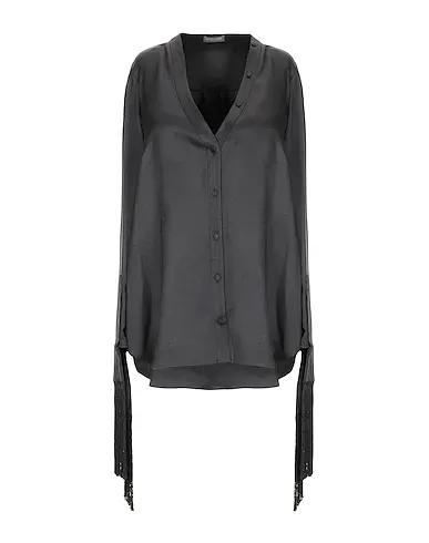 Black Satin Silk shirts & blouses