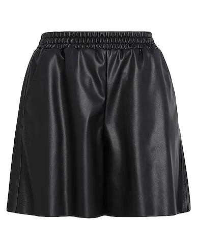 Black Shorts & Bermuda PERFORATED FAUX LEATHER SHORTS
