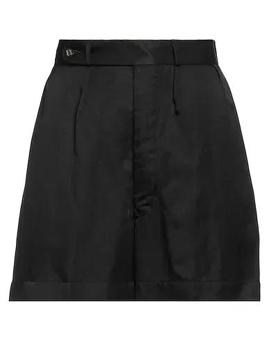 Black Silk shantung Shorts & Bermuda