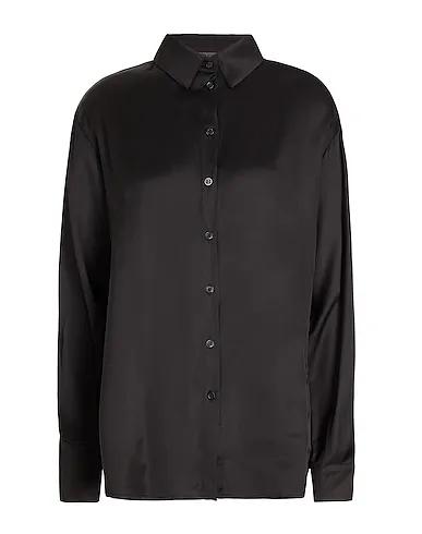 Black Solid color shirts & blouses VISCOSE ESSENTIAL LOOSE-FIT SHIRT
