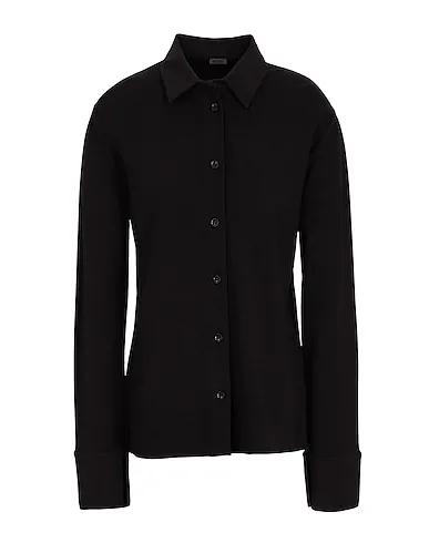Black Solid color shirts & blouses VISCOSE JERSEY CHEMISIER
