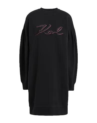 Black Sweatshirt Short dress KARL SIGNATURE SWEAT DRESS
