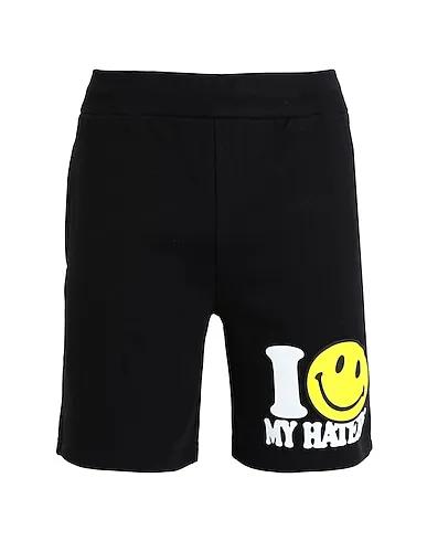 Black Sweatshirt Shorts & Bermuda SMILEY HATERS SWEATSHORTS
