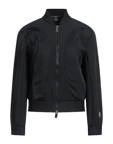 Black Synthetic fabric Bomber