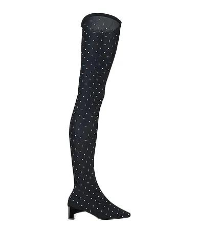 Black Synthetic fabric Boots
