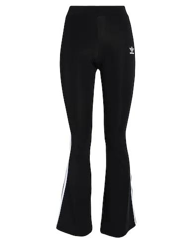 Black Synthetic fabric Casual pants FLARED LEGGINGS
